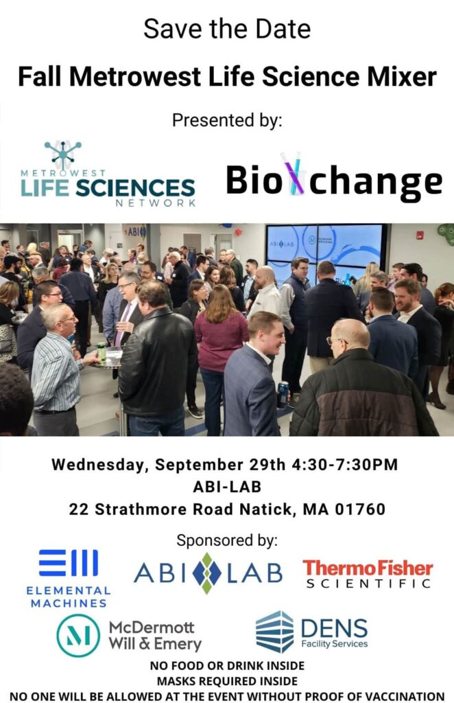 Fall Metrowest Life Science Mixer 2021